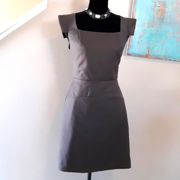 Forever 21 Contemporary/ Brown Square Cut Out Sleeves Dress/ Size Med. - Picture 4 of 11